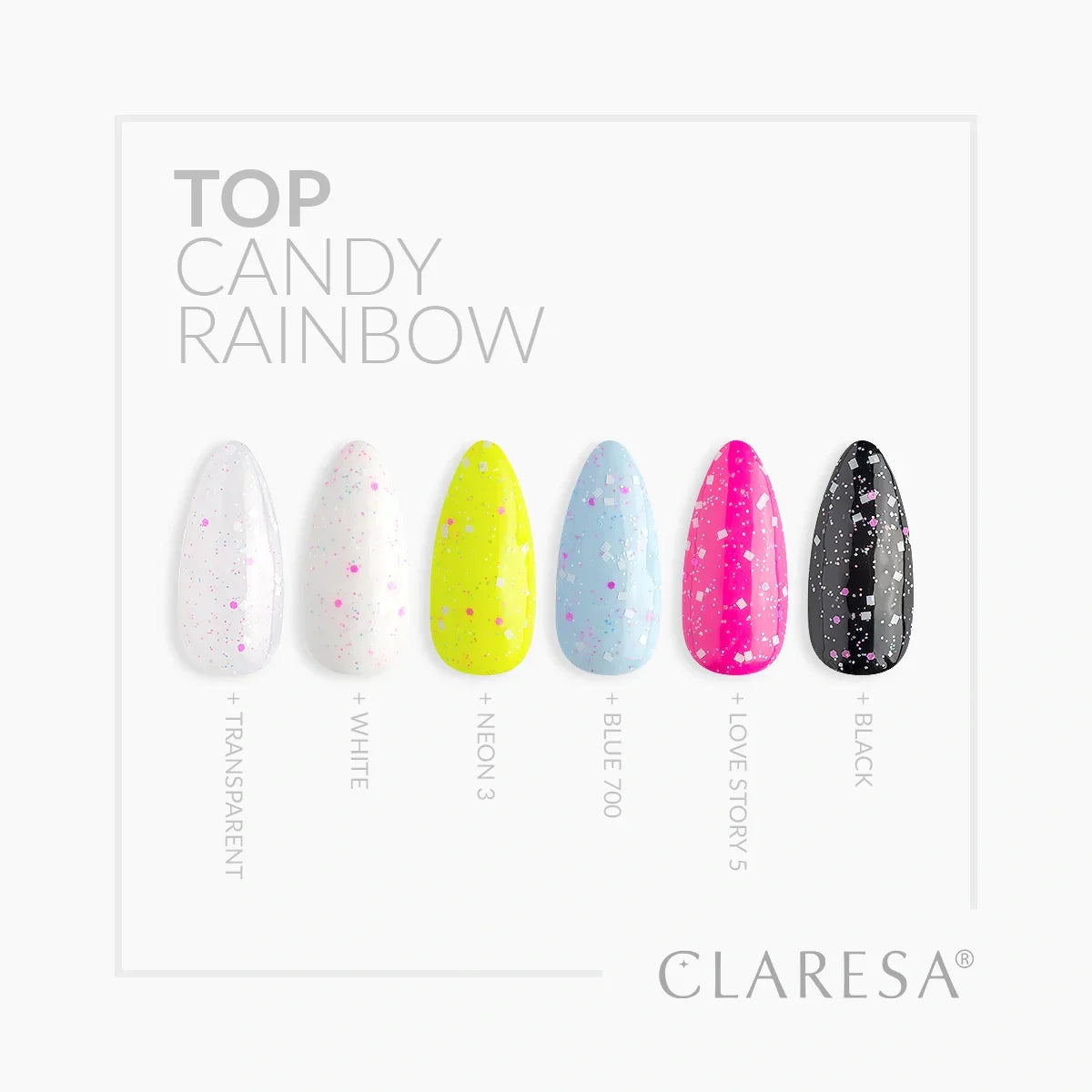 Claresa Top no Whipe Candy Rainbow 5g - Lady&Oscar