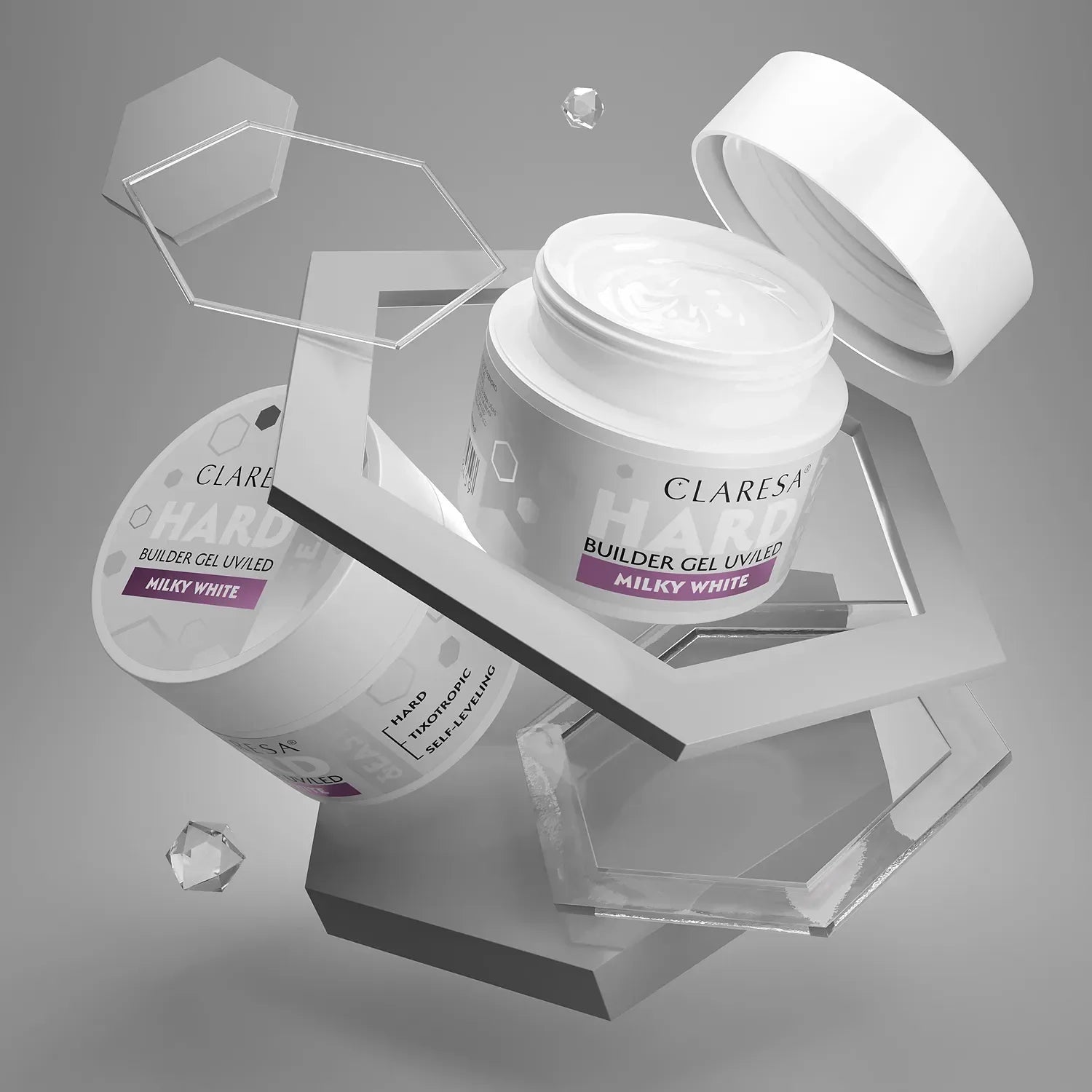 Claresa Hard&Easy Builder gel 45g Milky White - Lady&Oscar