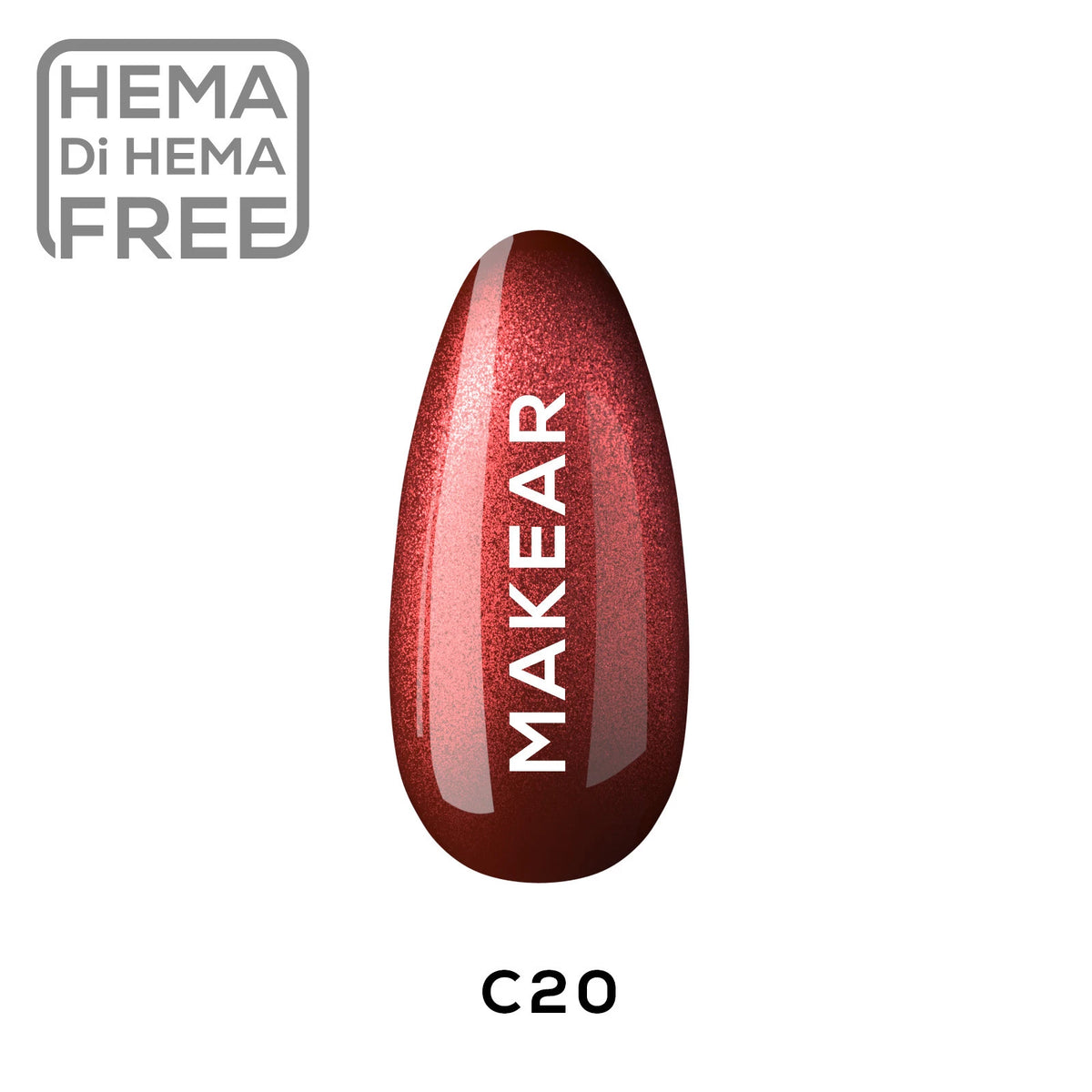Makear semipermanente Cat Eye C20 rosso
