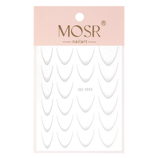 Adesivi per french manicure GNB SD-1933, 4 misure, 23 pezzi