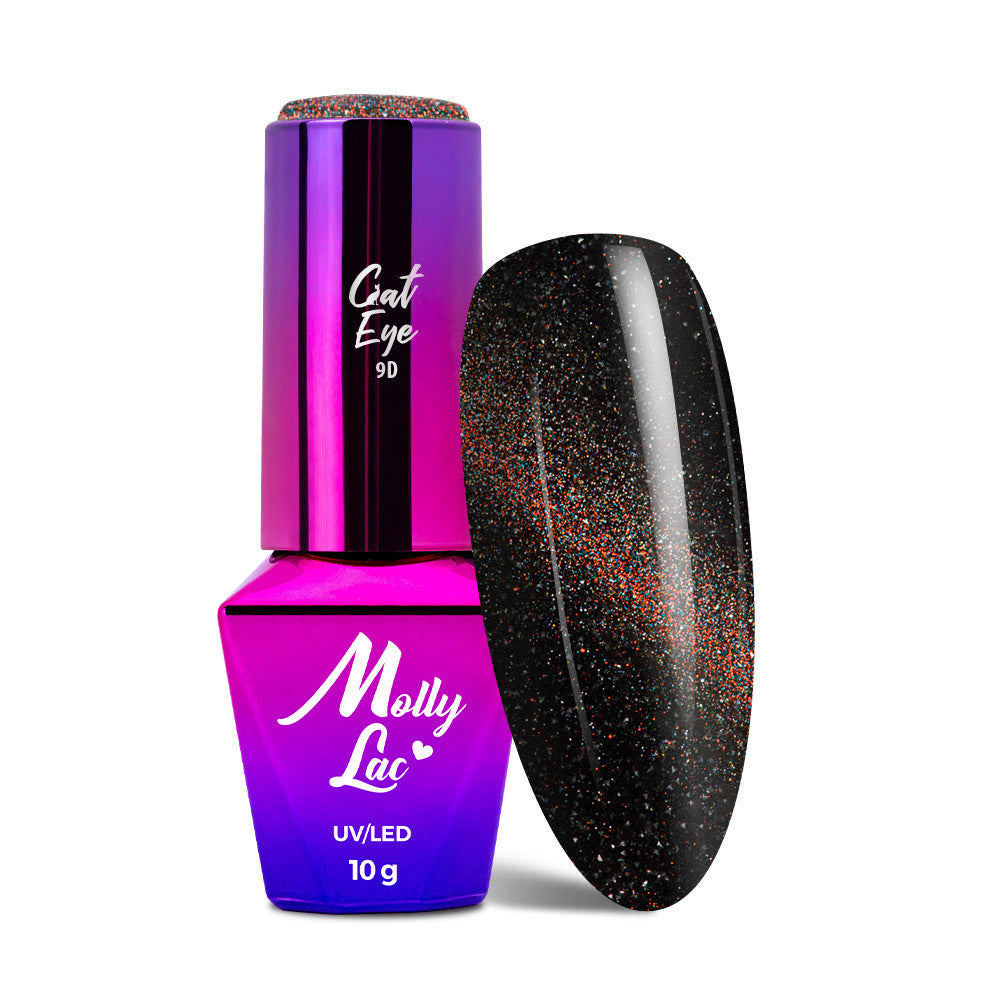 Smalto semipermanente magnetico Molly Lac Flashing Magic Cat Eye n. 155, 10 g