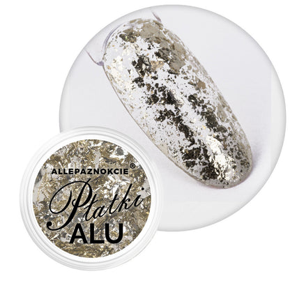 Polvere metallica per unghie Alu Flakes Allepaznokcie n. 10, 0,2 g