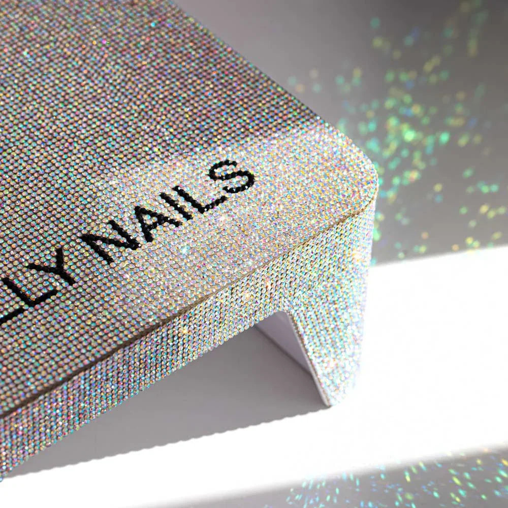 Lampada UV/LED Molly Nails da 36W per unghie, adatta a smalti ibridi, gel e gel acrilici, senza fili e con strass, modello V9BAT,  - Lady&Oscar
