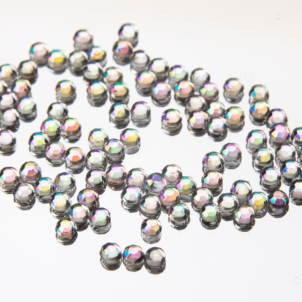 Confezione di strass effetto vetro opalescente da 3 mm, circa 100 pezzi