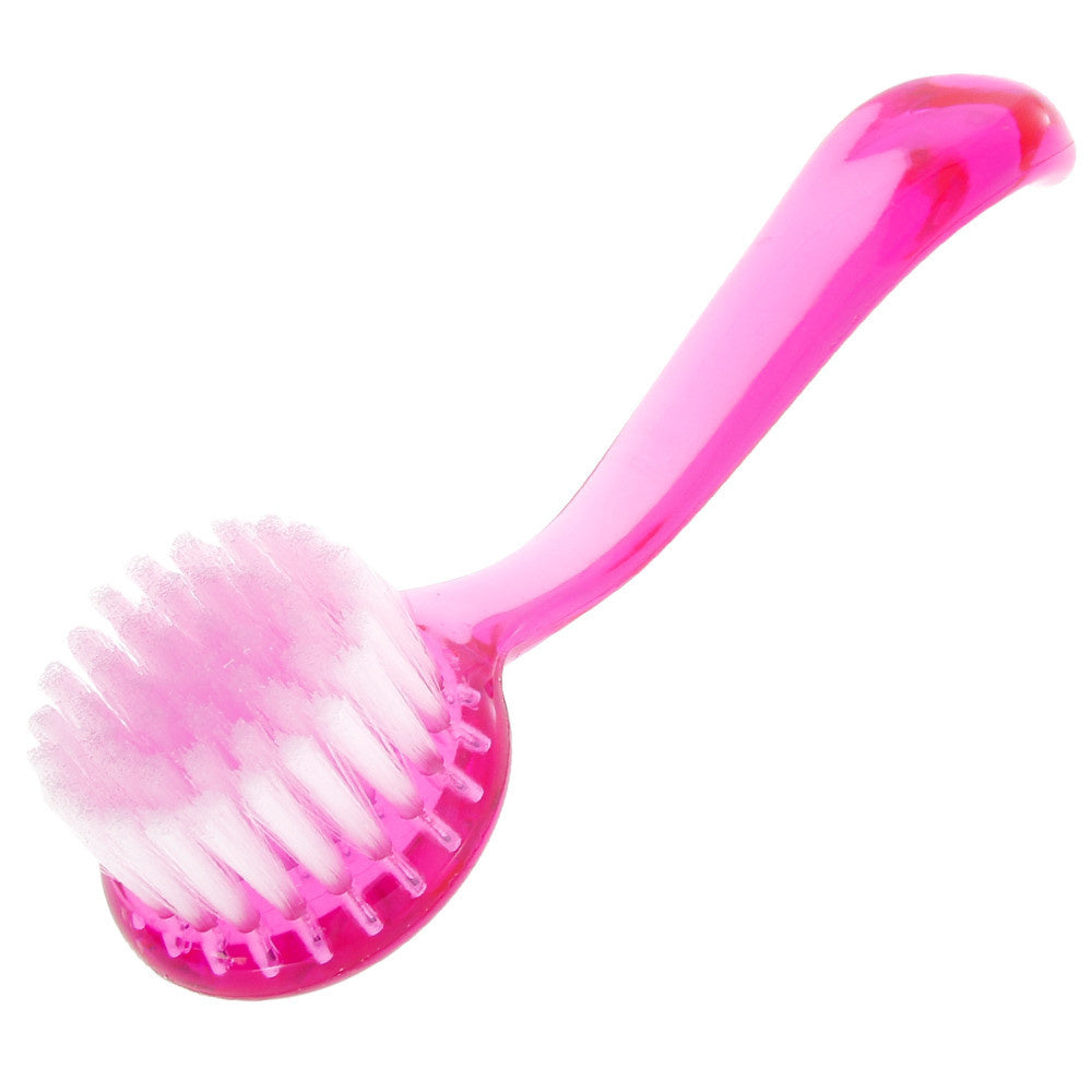 Spazzolino rotondo per manicure e polvere con manico rosa GNB