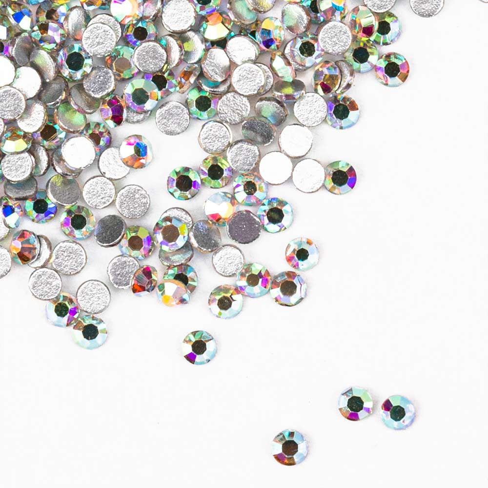 Strass per unghie in vetro SS5 Crystal AB, circa 50 pezzi