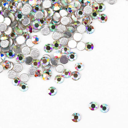 Strass per unghie in vetro SS5 Crystal AB, circa 50 pezzi