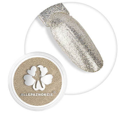 Polvere per unghie Silver Magic Dust Allepaznokcie, barattolo da 1 g