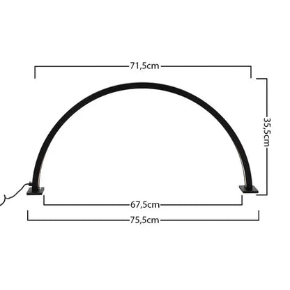 Lampada cosmetica a LED ad arco 35W da scrivania senza ombre, nera con zirconi - Lady&Oscar
