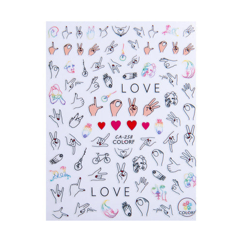 Adesivi per unghie GNB San Valentino CA-258, decorazione applicata sulle unghie