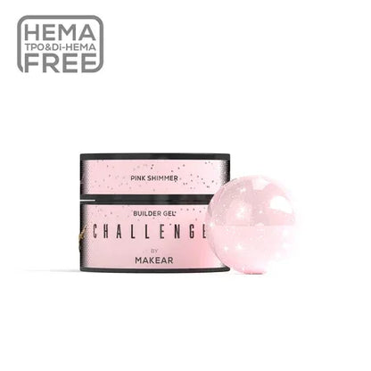 Makear Challengel Builder Gel Pink Shimmer 50ml - Lady&Oscar