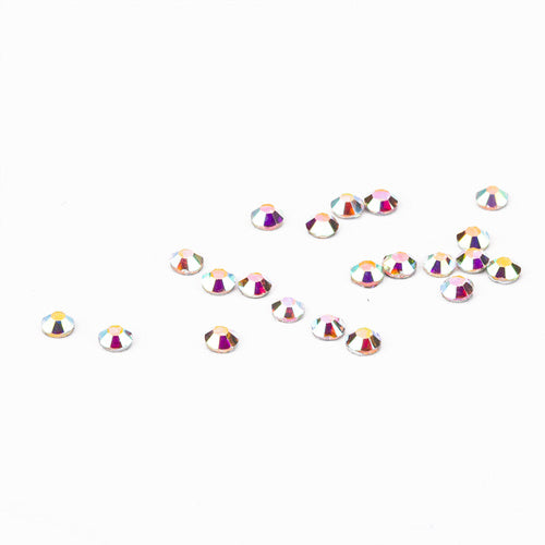 Strass in vetro SS5 Crystal AB iridescenti, dettaglio