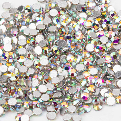 Strass SS5 Crystal AB applicati su unghie