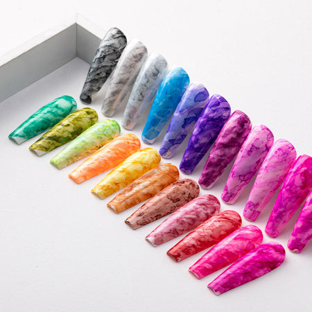 Water Ink MollyLac ART acquerello per decorazioni - esempio di nail art - Lady&Oscar