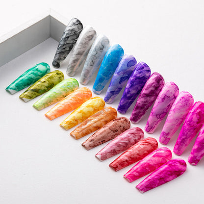 Water Ink MollyLac ART acquerello per decorazioni - esempio di nail art - Lady&Oscar