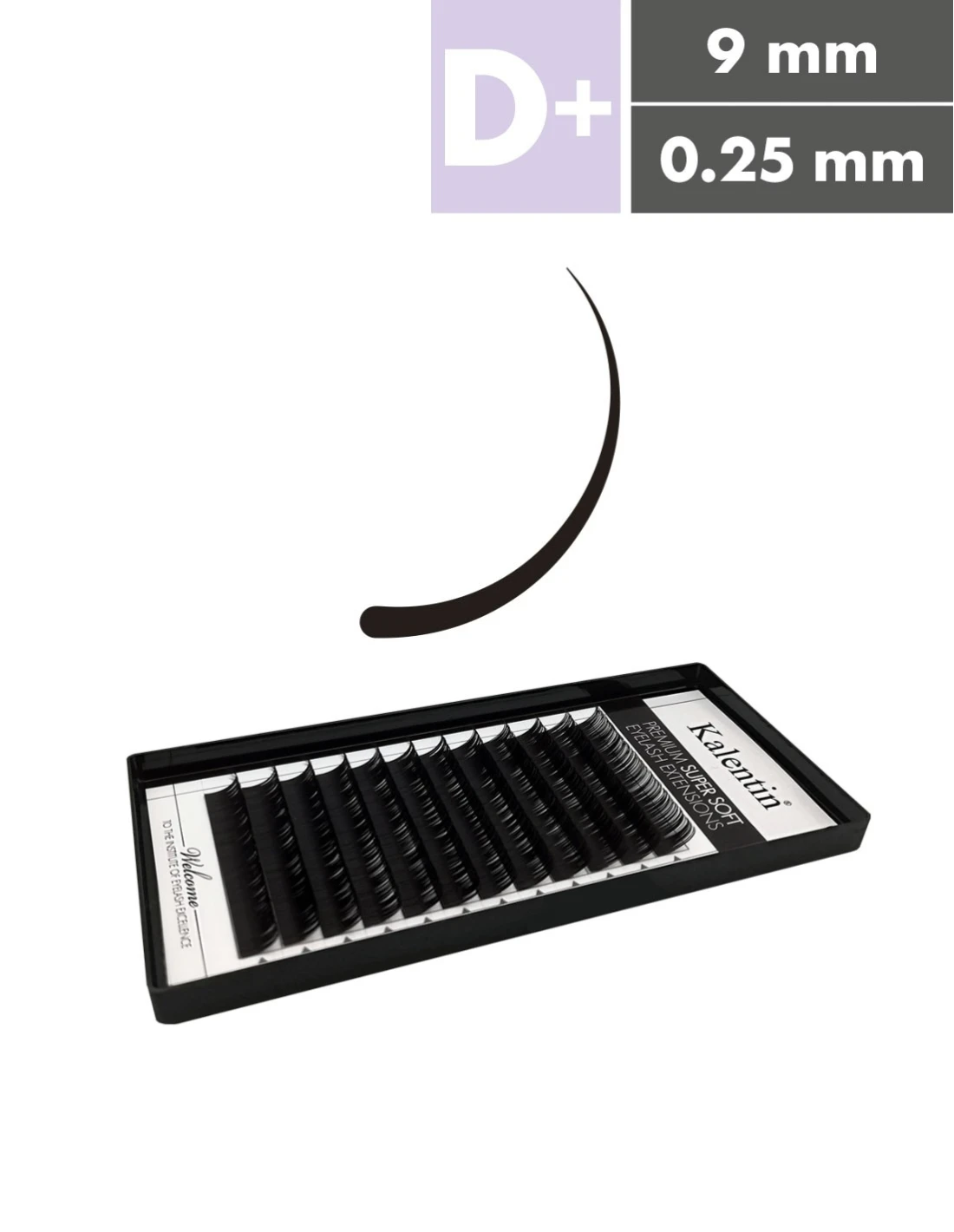 Kalentin Extension Ciglia Ultra Soft Flat F 0.25 D+ 9mm