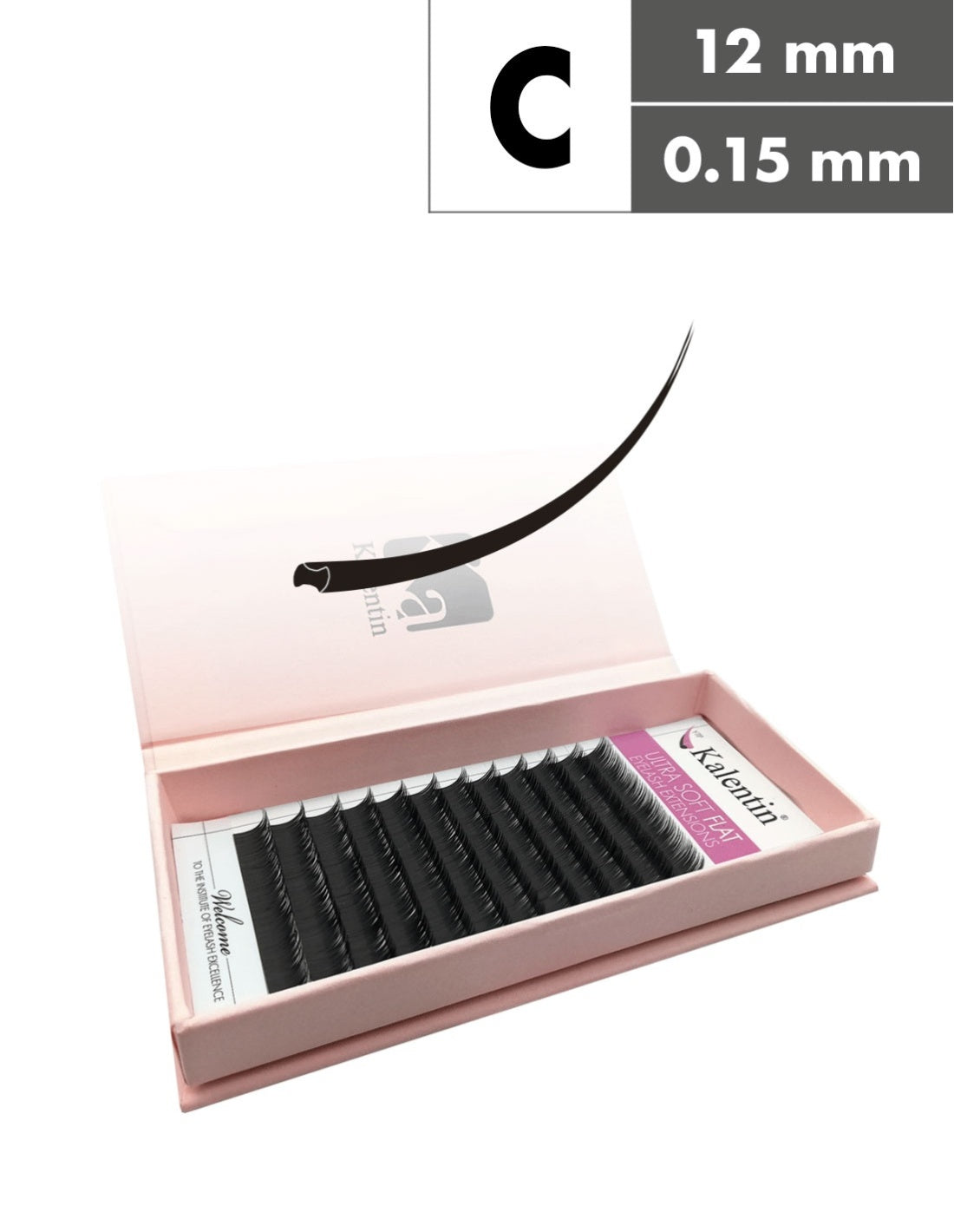 Kalentin Extension Ciglia Flat/Ellipse C12mm