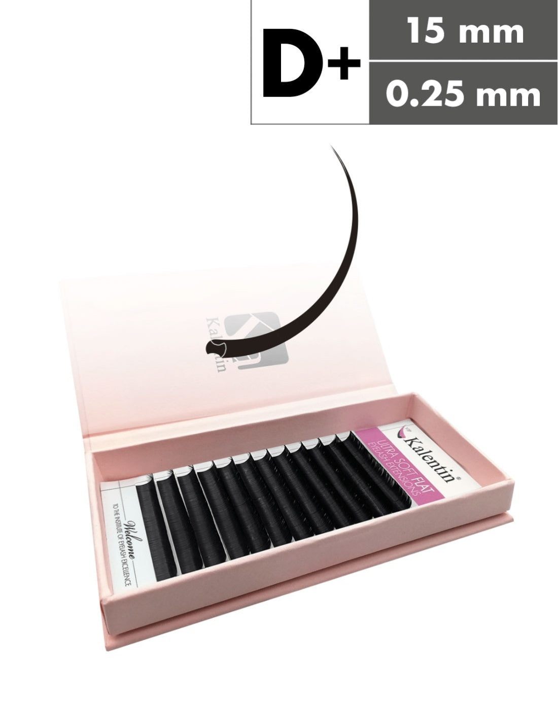 Kalentin Extension Ciglia Ultra Soft Flat F 0.25 D+ 15mm