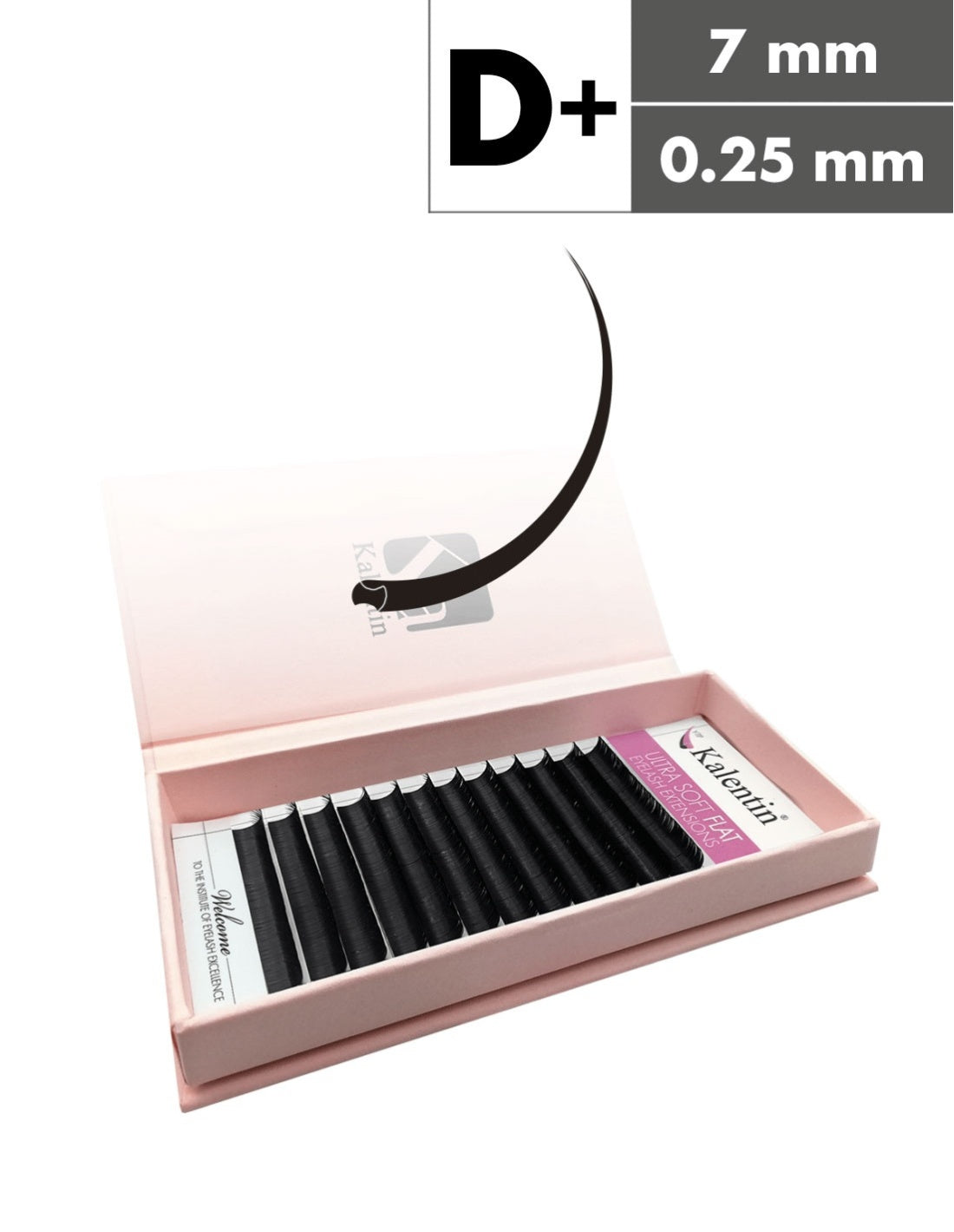 Kalentin Extension Ciglia Flat/Ellipse D+ 0.25 7mm