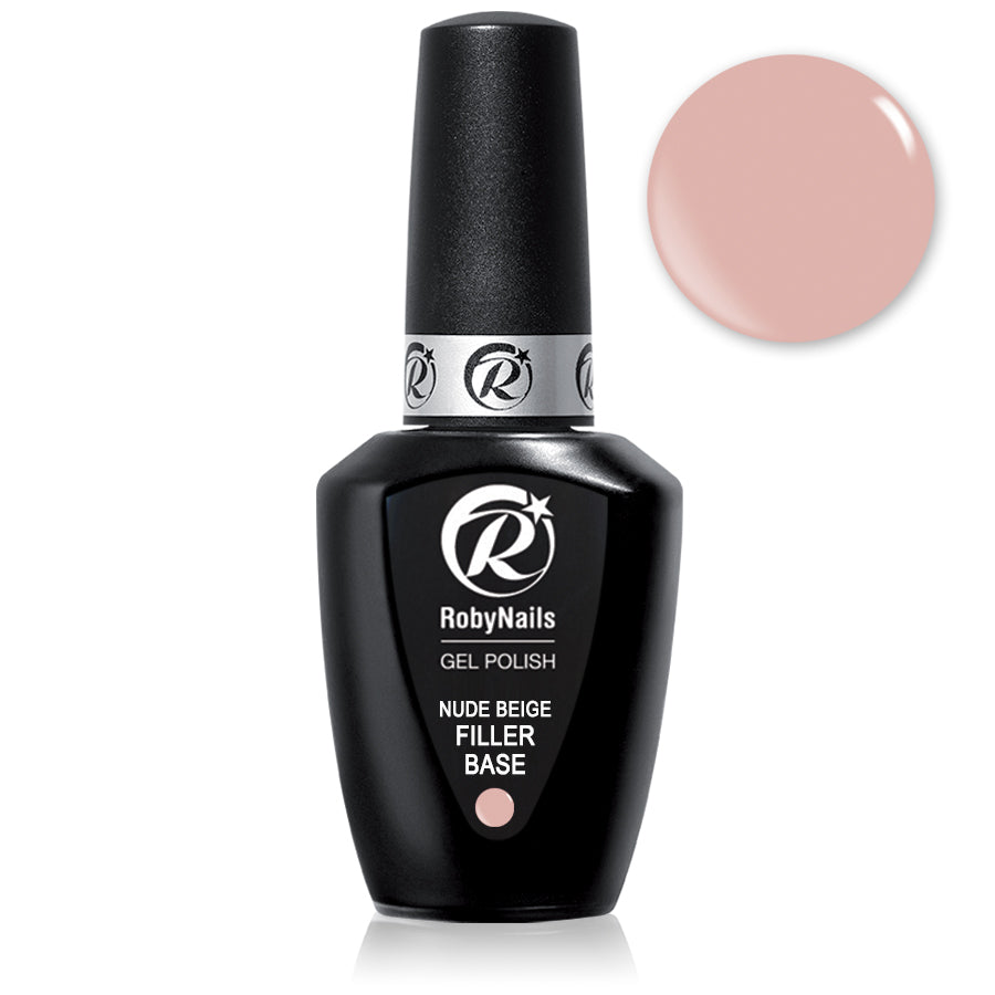 Gel Polish Nude Beige Filler Base 8 ml RobyNails smalto semipermanente
