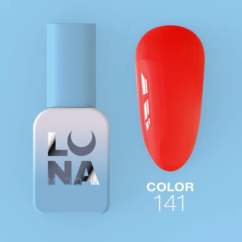 Lunamoon Color N°141 8ml - smalto gel neon rosso