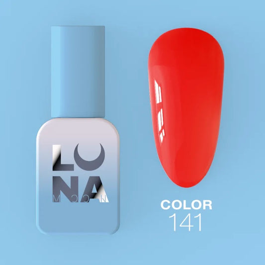 Lunamoon Color N°141 8ml - smalto gel neon rosso
