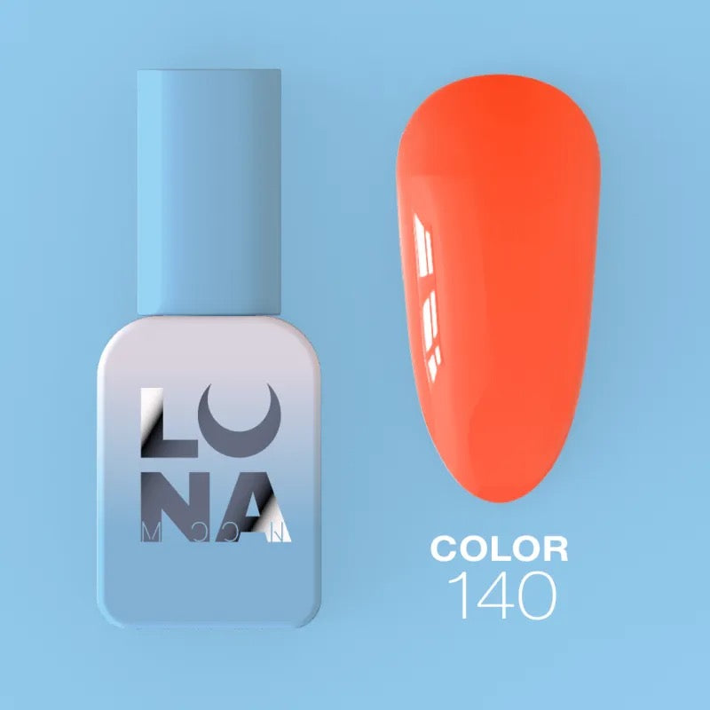 Lunamoon Color N°140 8ml - smalto gel neon sunset