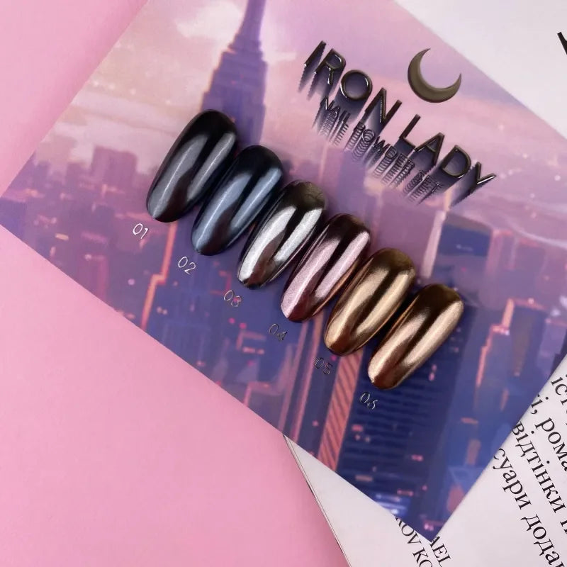 Lunamoon Iron Lady Nail Powder Set 6 pcs - Lady&Oscar