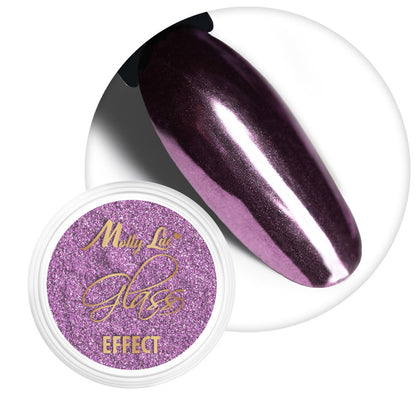 Barattolo di polvere effetto specchio MollyLac Glass Effect Lilac n. 6