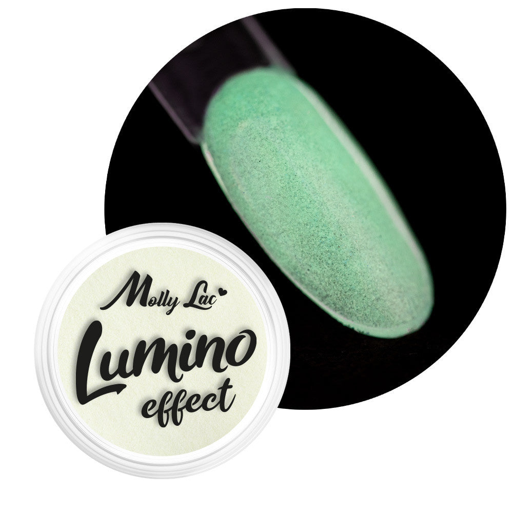 Vasetto di polvere fosforescente MollyLac Lumino Effect n. 10