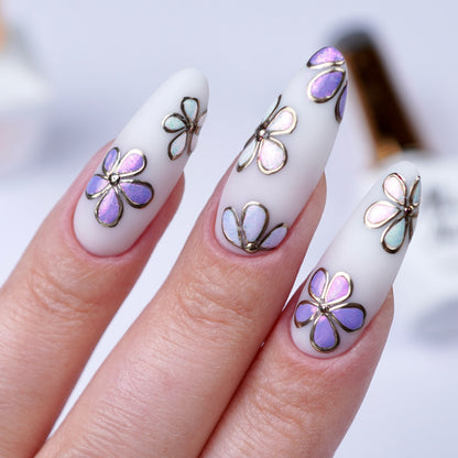 Polvere per unghie effetto specchio, confezione da 6 colori, Molly Nails n. 4