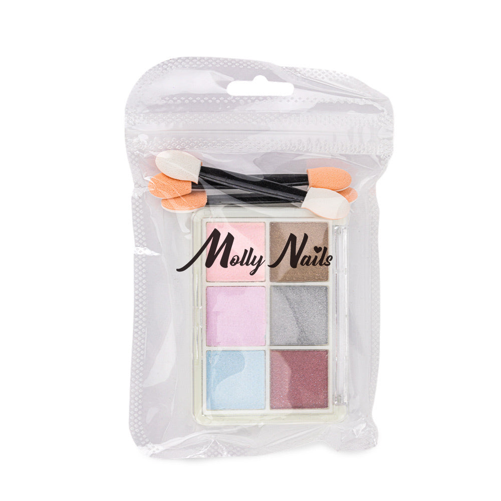 Polvere per unghie effetto specchio, kit a 6 colori, Molly Nails n. 1