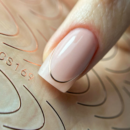 Adesivi per unghie French smile line oro rosa STZ-CS169 - Lady&Oscar