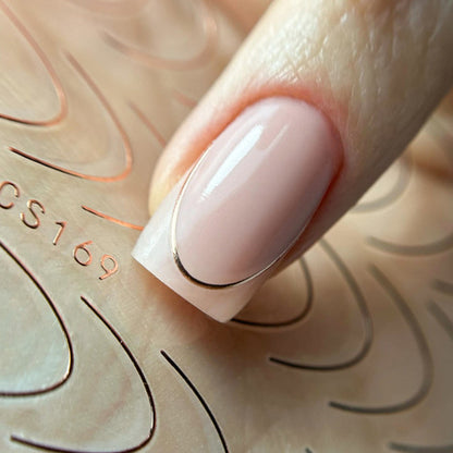 Adesivi per unghie French smile line oro rosa STZ-CS169 - Lady&Oscar