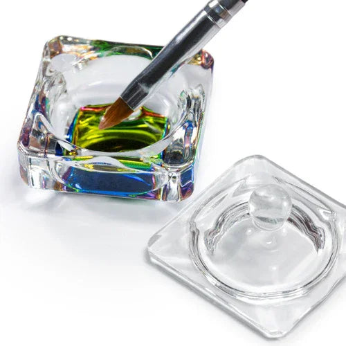 Bicchiere in vetro con coperchio per liquido