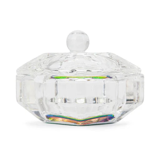 Bicchiere in vetro con coperchio per liquido