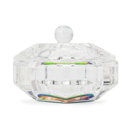 Bicchiere in vetro con coperchio per liquido