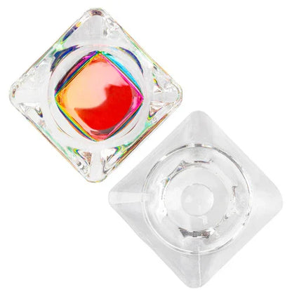 Bicchiere in vetro con coperchio per liquido
