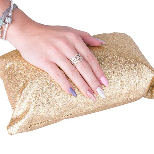 Cuscino per bracciolo per manicure, glitter oro