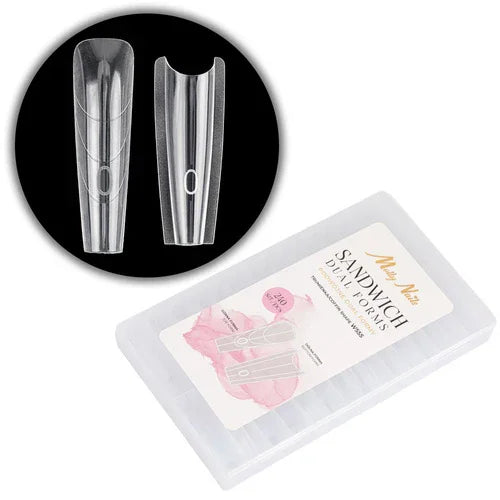 Doppie forme a sandwich per la ricostruzione delle unghie - Sandwich dual forms - confezione W555 Molly Nails - 240 pezzi