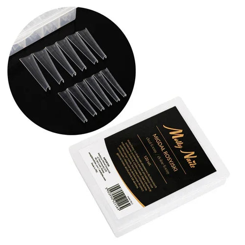 Molly Nails, formine per unghie inferiori doppie, mandorla russa YQ-2, 120 pezzi