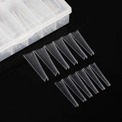 Molly Nails, formine per unghie inferiori doppie, mandorla russa YQ-2, 120 pezzi
