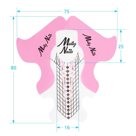 Formine Molly Nails rosa trasparente, 500 pezzi - Lady&Oscar