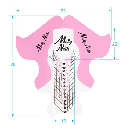 Formine Molly Nails rosa trasparente, 500 pezzi - Lady&Oscar