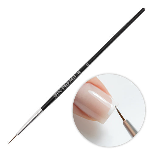 Pennelli per nail art NTN Premium neri, misura 0