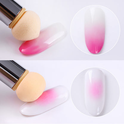 Pennello a spugna a doppia faccia per sfumature e decorazioni nail art con strass, viola,