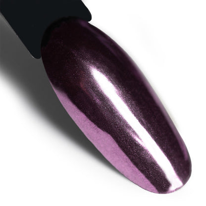 Unghie decorate con la polvere specchio MollyLac Glass Effect Lilac n. 6