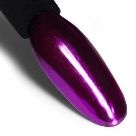 Unghie decorate con la polvere specchio MollyLac Glass Effect Viola n. 7