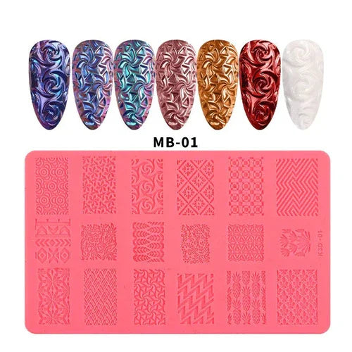 Stampi in silicone per decorare con gel in polvere (modello 1)