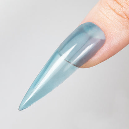 Crystal Glass Blue Ocean applicato sulle unghie - Lady&Oscar